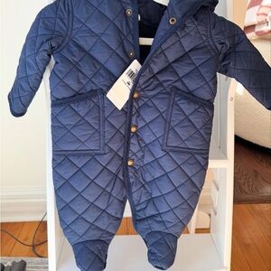 Quilted Blue Kids One Piece